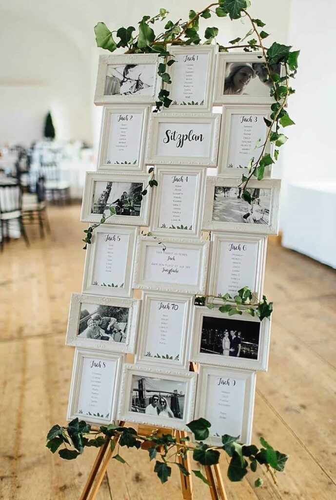 Magnifico Dekoracije – Elegantna tabla za raspored sedenja u slikama