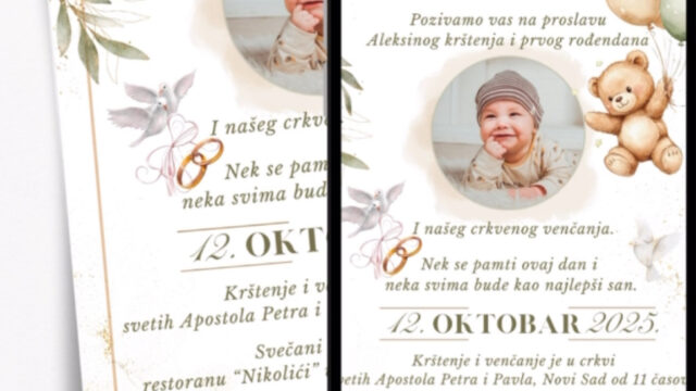 Digitalna pozivnica za svadbu i rodjendan