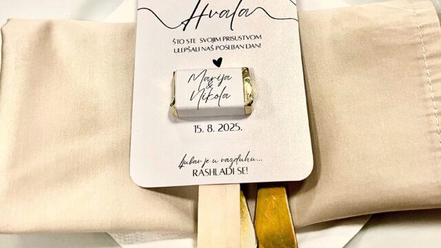 zahvalnica za goste - niš - zahvalnice na štapići sa čokoladicom