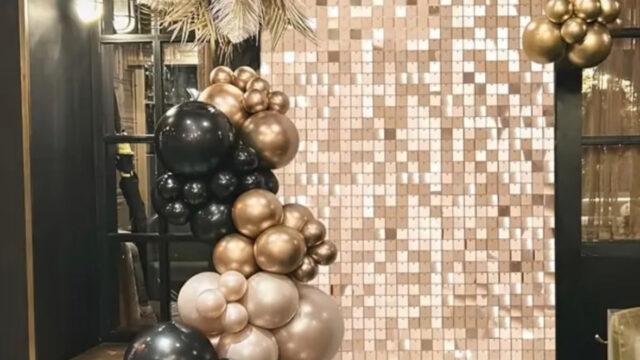 Shimmer zid šampanjac boje za slikanje - dekoracija za rođendan Novi Sad