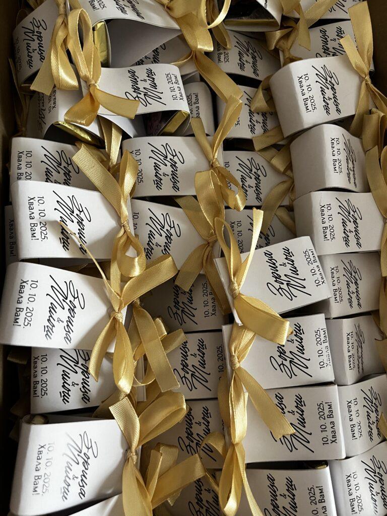 Čokoladne zahvalnice za goste