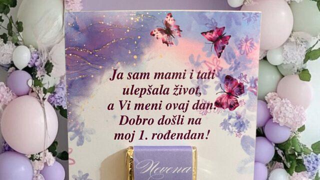 tematska zahvalnica za goste za 1. rođendan - niš