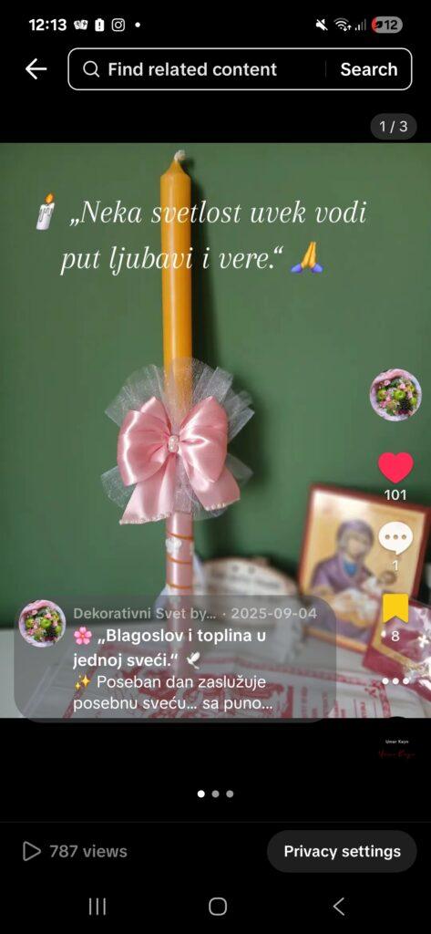 Sveća za krštenje novi sad