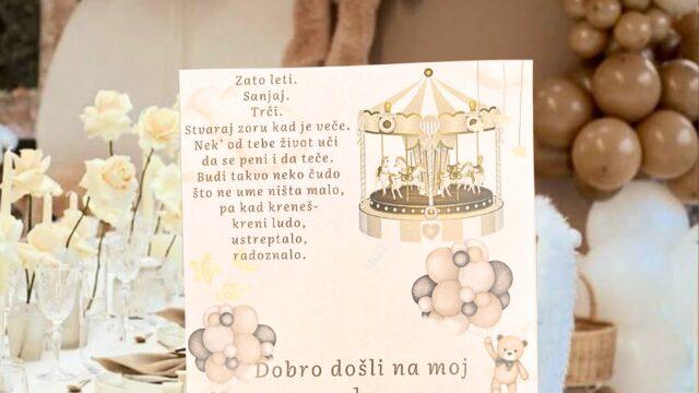 zahvalnice za prvi rođendan sa čokoladicom za goste - niš