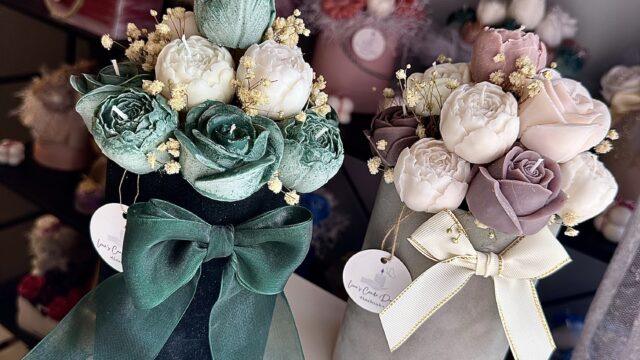 Svečano upakovane mirisne sveće i aranžmani Beograd prodaja