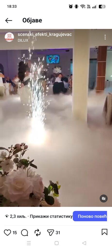 Niski dim i suvi led za prvi ples Kragujevac