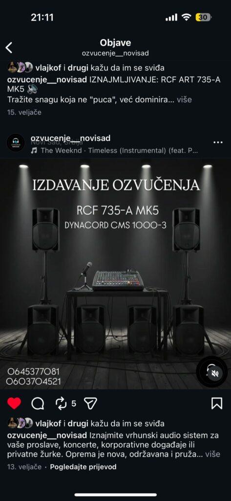 iznajmljivanje ozvucenja za rodjendane profesionalni zvucnici