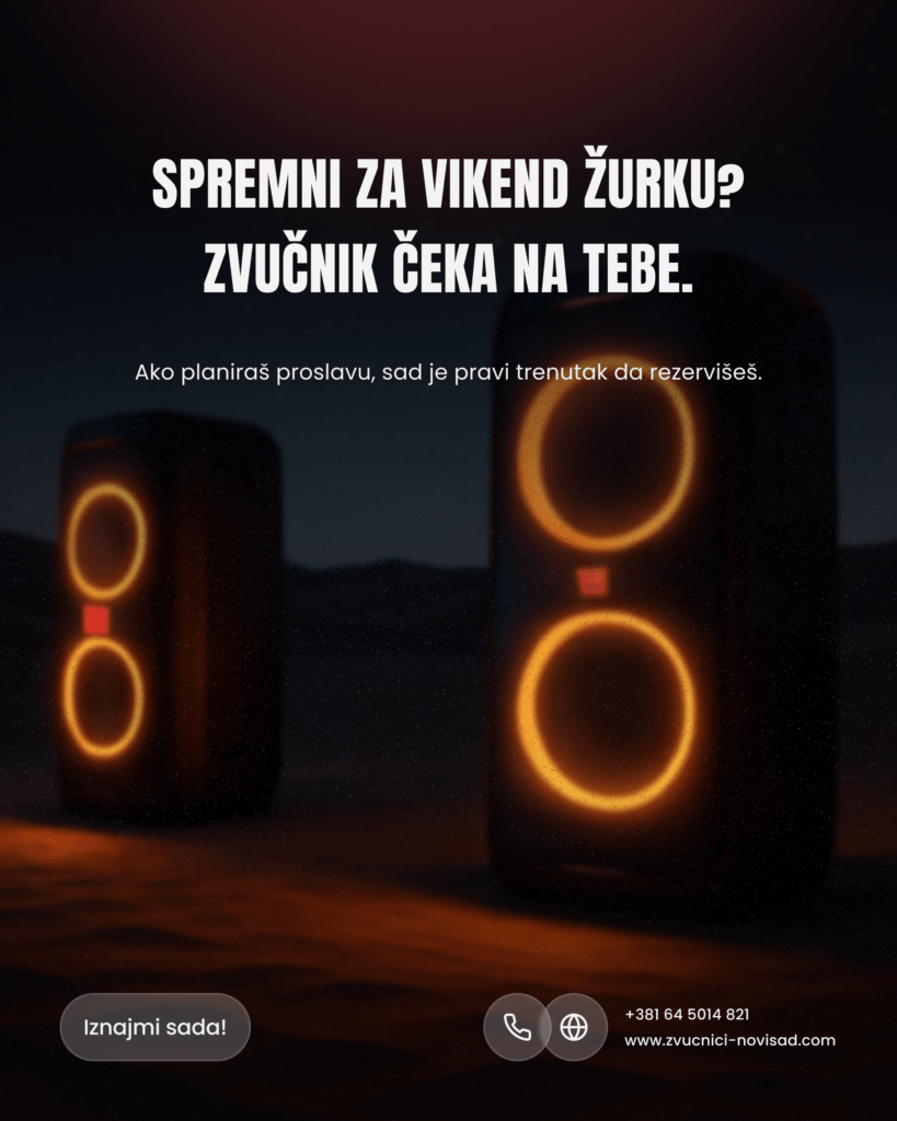 Iznajmljivanje ozvučenja Novi Sad – Profesionalni JBL i RCF zvučnici za proslave.