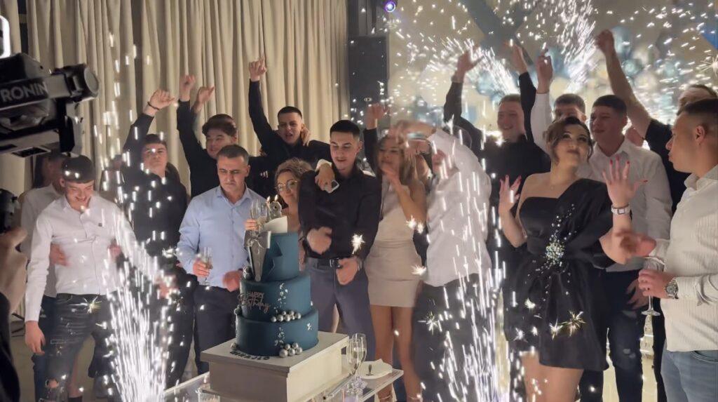 Podni vatrometi i laser efekti za rođendan proslavu