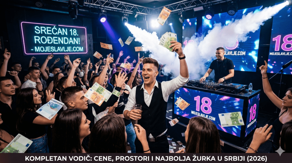 Organizacija 18. Rođendana. Proslava 18. rođendana u klubu sa DJ-em i prikazom troškova u evrima - Vodič za 2026. godinu MojeSlavlje