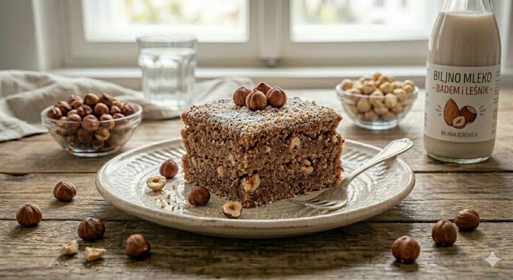 posna torta sa lešnicima i keksom koja se ne peče