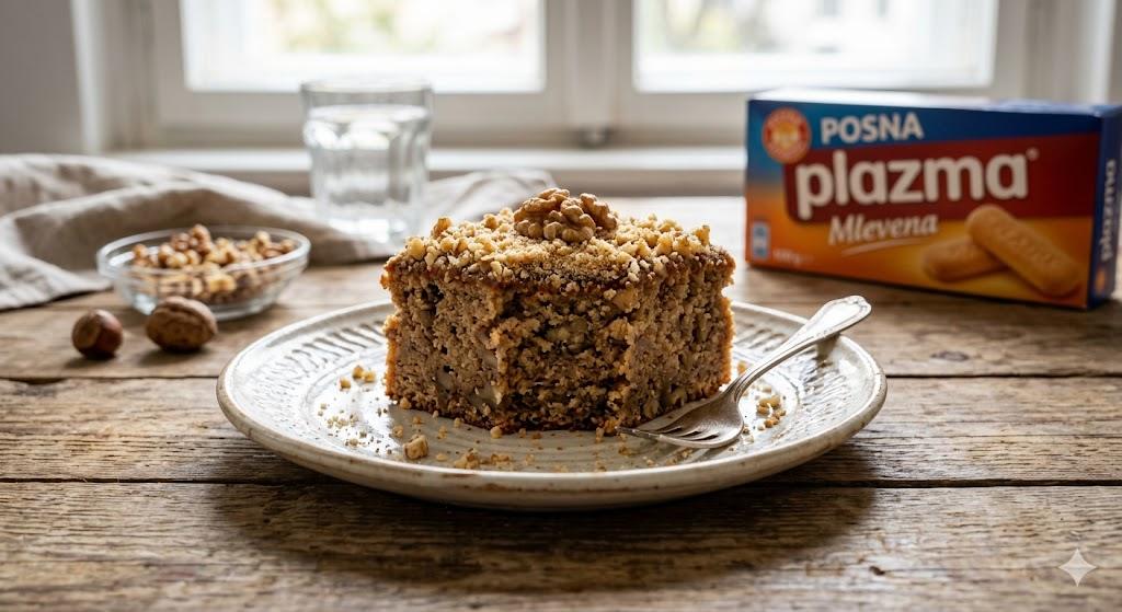 posna torta - posna plazma torta koja se ne peče – jednostavan recept sa keksom i orasima