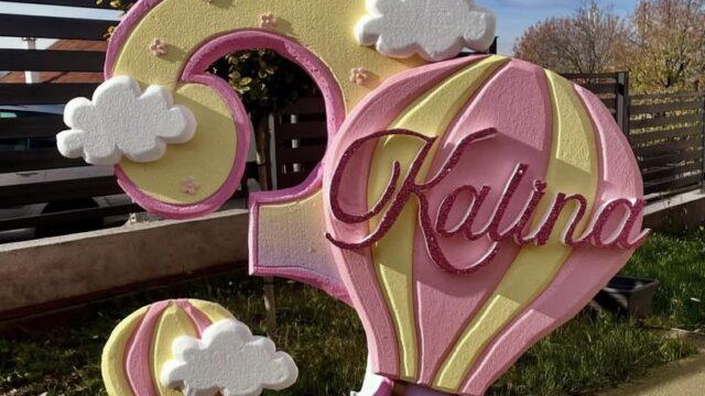 broj od stiropora za rodjendan dekoracija