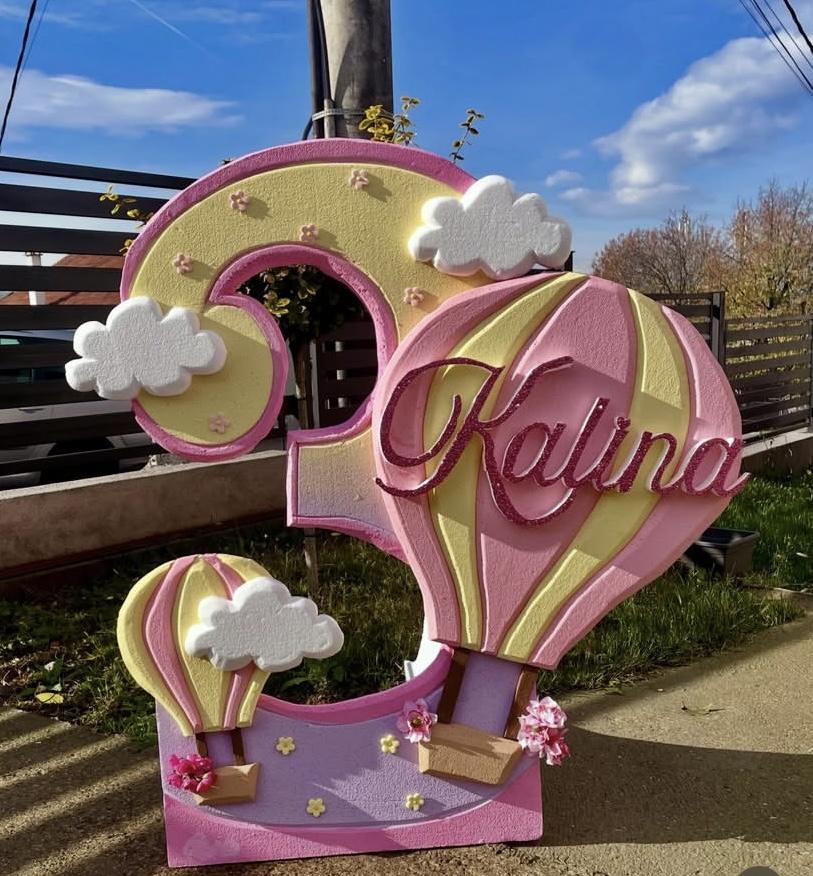 broj od stiropora za rodjendan dekoracija