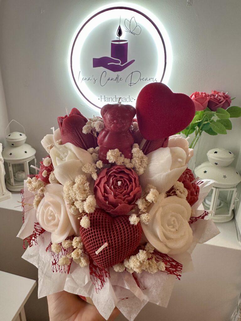 Ručno rađeni aranžman od sveća Lena Candle Dreams Beograd